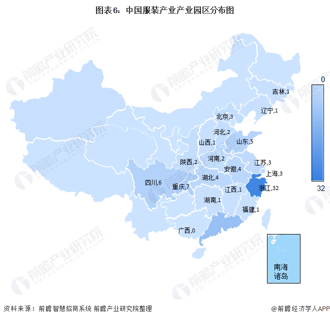 【干货】女E星体育官网装行业产业链全景梳理及区域热力地图(图6)